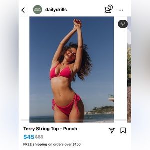 Brand new daily drills bikini- small top, medium bottom